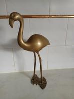 Vintage Messing /Koper Flamingo Vogel . Hoog 33 cm, Ophalen of Verzenden