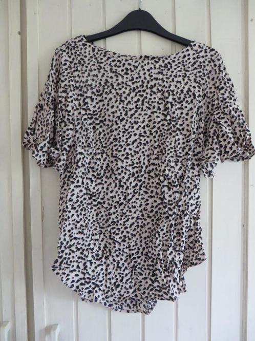 Beige luipaard panter print blouse top shirtje 34 XS H&M, Kleding | Dames, Blouses en Tunieken, Nieuw, Maat 34 (XS) of kleiner