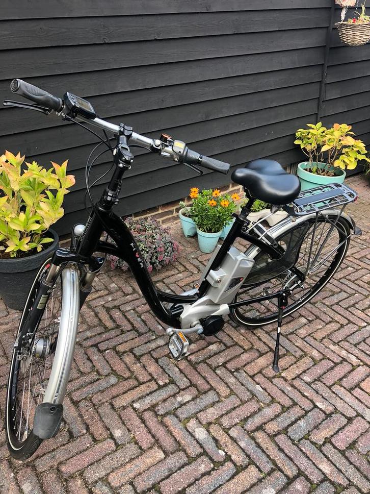 Mooie Zwarte Dames Flyer Fiets, Fietsen en Brommers, Elektrische fietsen, Zo goed als nieuw, Overige merken, 47 tot 51 cm, Ophalen of Verzenden