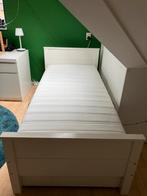 Wit bed 210 x 98 x 81/61 (Lxbxh) ombouw, met onderlades, Huis en Inrichting, Slaapkamer | Bedden, 90 cm, Ophalen of Verzenden