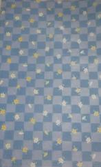 Vintage lap stof blauwe ruit met witte bloemetjes, Hobby en Vrije tijd, Stoffen en Lappen, Blauw, Ophalen of Verzenden, Zo goed als nieuw