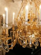 grote antiek kroonluchter bronze verguld, Ophalen of Verzenden