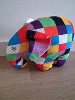 Knuffel Elmer boek olifant boek gekleurd vakken K9935, Ophalen of Verzenden, Zo goed als nieuw, Olifant