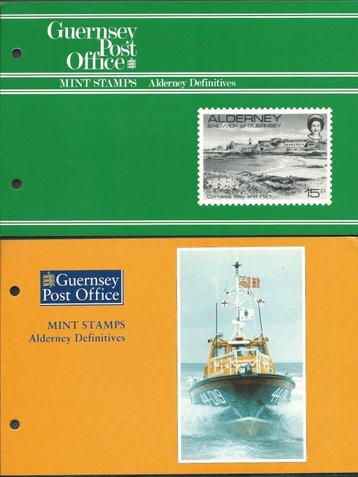 ALDERNEY 1983-93 Frankeerzegels in 2 Presentatie mapjes, Pfr beschikbaar voor biedingen