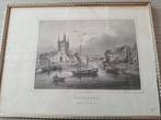 Oude pentekening Zierikzee, Zuidhavenpoort., Antiek en Kunst, Kunst | Tekeningen en Foto's, Ophalen of Verzenden