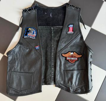 Harley-Davidson Leren Motorvest – Maat M – Uniek & Stoer beschikbaar voor biedingen