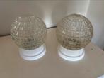 Vintage plafondlamp, glazen plafonière, Ophalen of Verzenden, Zo goed als nieuw