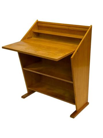 Vintage eiken secretaire door Cor Alons voor den Boer Gouda, beschikbaar voor biedingen