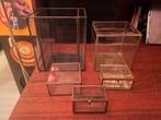 5 Vitrine Kastjes / Kistjes voor Jouw Schatten, Minder dan 50 cm, Gebruikt, Ophalen of Verzenden, Glas