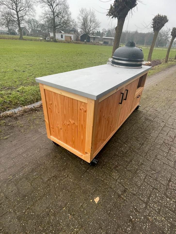 Douglas buitenkeuken incl kamado, Tuin en Terras, Buitenkeukens, Nieuw, Houtskool, Ophalen of Verzenden