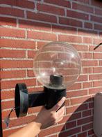 Glazen Bol Buitenlamp - Wandlamp, Ophalen, Gebruikt, Minder dan 50 watt, Wandlamp