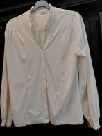 Zoso Crème Blouse travelstof met Lange Mouwen - Maat xxl, Beige, Maat 46/48 (XL) of groter, Ophalen of Verzenden, Zo goed als nieuw