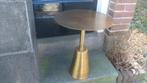 Metalen bijzettafel tafeltje plantentafel wijntafel 47h goud, Ophalen of Verzenden, Gebruikt