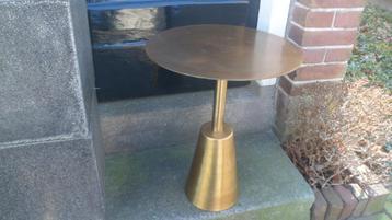 Metalen bijzettafel tafeltje plantentafel wijntafel 47h goud beschikbaar voor biedingen
