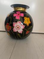 Colmore Vaas Zwart/Goud Bloemen 24x24x26cm Nieuw, Ophalen, Overige materialen, Zwart, Nieuw