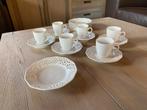 Servies met ajourrand (Schumann Arzberg Bavaria) 17 delig, Ophalen of Verzenden, Zo goed als nieuw, Effen, Kop(pen) en/of Schotel(s)