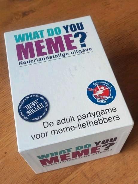 What do you meme? - partyspel partygame kaartspel l 18+ NL, Hobby en Vrije tijd, Gezelschapsspellen | Kaartspellen, Zo goed als nieuw