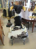 Oer 10069 vintage Amerikaanse koestoel met hoorns, Huis en Inrichting, Fauteuils, Ophalen