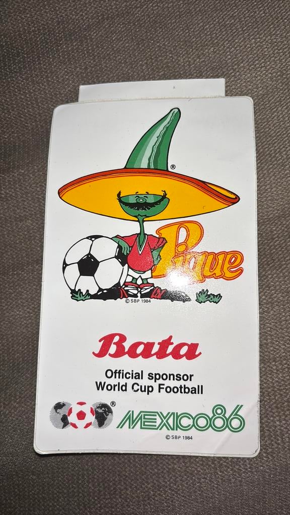 Mexico 1986 wk sticker, Verzamelen, Ophalen of Verzenden, Zo goed als nieuw