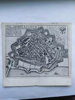 1 / plattegrond Arnhem - gravure  van Guicciardini  uit 1660, Ophalen of Verzenden
