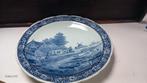 Delftsblauw Wandbord met Hollands Landschap, Ophalen of Verzenden