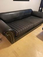 2 en 3 Zitsbank Chesterfield Zwart, Huis en Inrichting, Banken | Sofa's en Chaises Longues, Ophalen, Zo goed als nieuw, 75 tot 100 cm