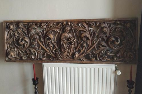 Uniek Religieus Houtsnijwerk uit Kerkinterieur ( 19e eeuw ), Antiek en Kunst, Kunst | Beelden en Houtsnijwerken, Ophalen of Verzenden
