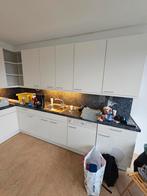 GRATIS AFHALEN Witte Hoekkeuken met Granieten Blad, Gebruikt, Wit, Hoekkeuken, Graniet of Steen
