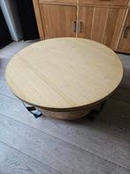 Eiken salontafel, Huis en Inrichting, Ophalen, Gebruikt, 50 tot 100 cm, Rond