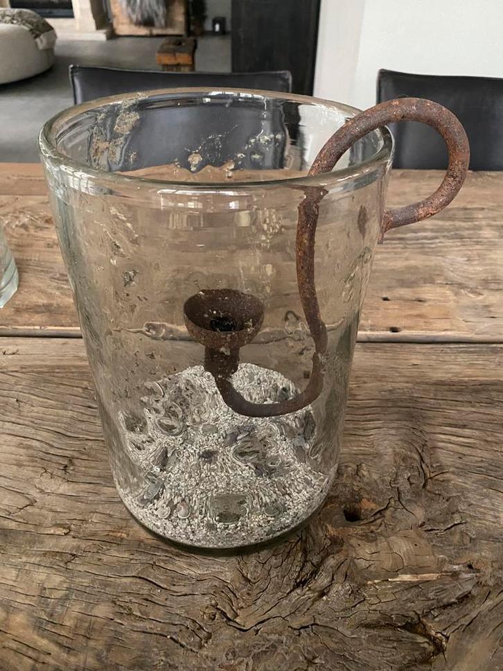 PUUR Wonen windlicht met S kandelaar, Huis en Inrichting, Woonaccessoires | Overige, Zo goed als nieuw, Ophalen of Verzenden