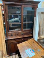 Mooie Houten Vitrinekast met Glas, Verzenden