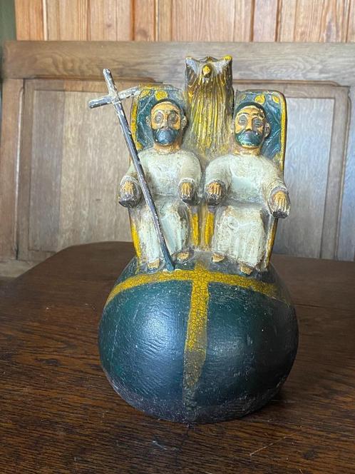 Spaans Houten Heiligenbeeld, 18e eeuw, meerkleurig, Antiek en Kunst, Antiek | Religie, Ophalen