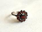 Ring zilver met Boheems granaat, Sieraden, Tassen en Uiterlijk, Antieke sieraden, Verzenden, Zilver, Ring, Met edelsteen
