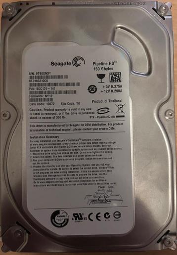 Seagate 160GB 3.5 Inch SATA-II Hard Drive beschikbaar voor biedingen
