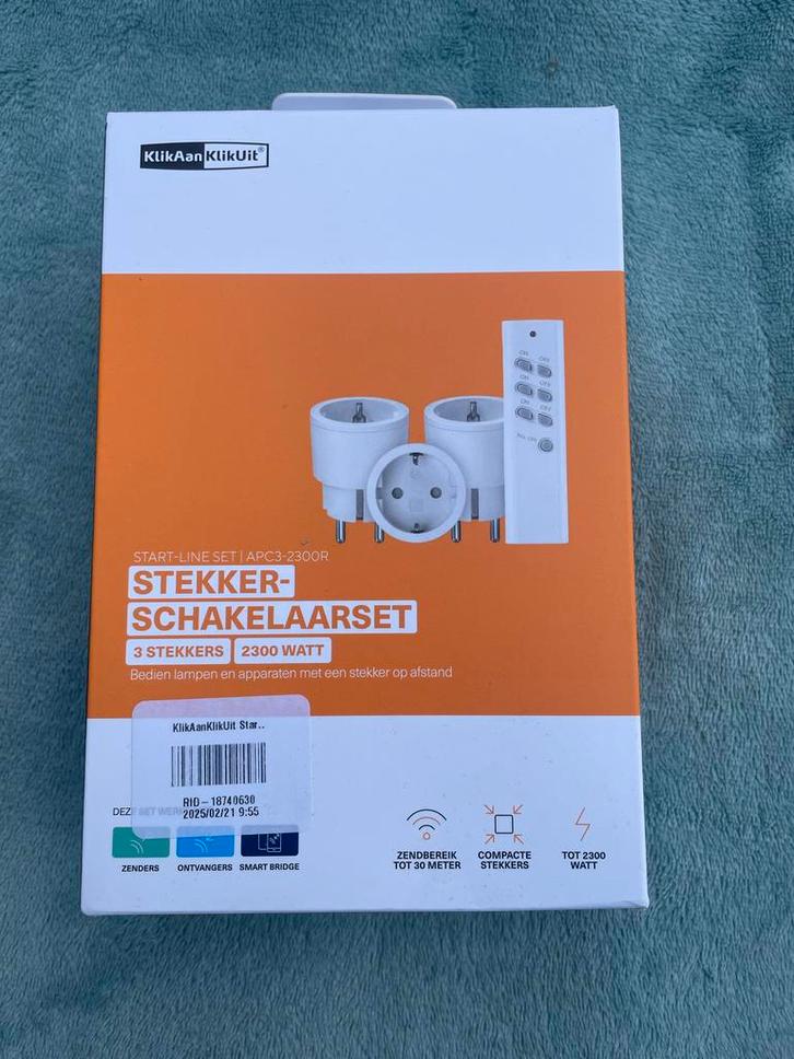 KlikAanKlikUit Stekkerschakelaarset - Nieuw!, Doe-het-zelf en Verbouw, Alarmsystemen, Nieuw, Compleet systeem, Overige soorten