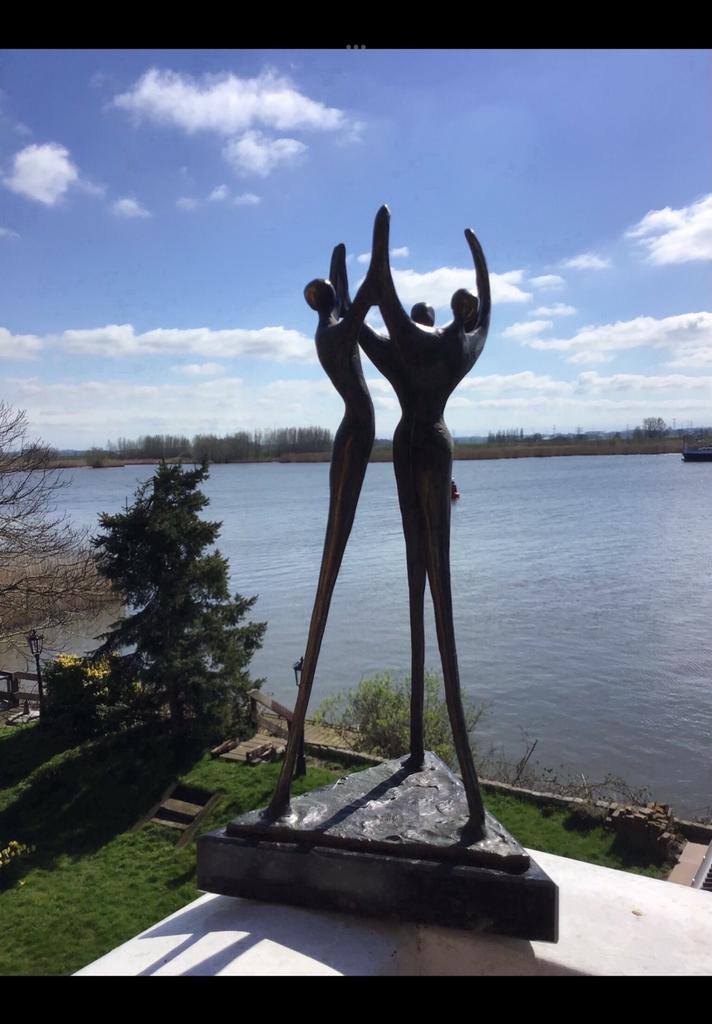 Corry Ammerlaan v Niekerk Samenwerking op niveau tinlegering, Antiek en Kunst, Kunst | Beelden en Houtsnijwerken, Ophalen of Verzenden