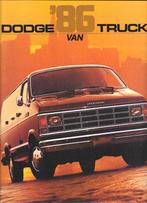 DODGE TRUCK VAN,  1986, Boeken, Auto's | Folders en Tijdschriften, Ophalen of Verzenden, Zo goed als nieuw, Overige merken
