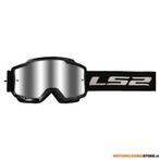 LS2 Charger Goggle, Zwart-Zilver, Motoren, Ophalen of Verzenden, Nieuw met kaartje