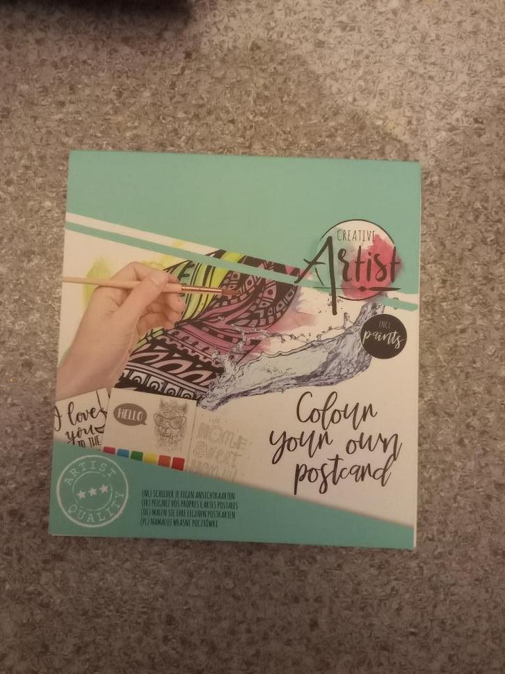 Waterverf je eigen ansichtkaarten, Hobby en Vrije tijd, Schilderen, Zo goed als nieuw, Waterverf, Ophalen of Verzenden
