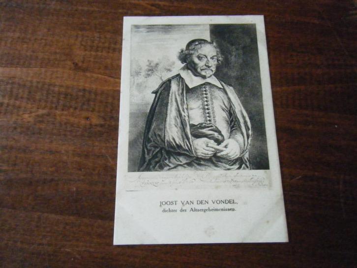B25 - Amsterdam - Joost van den Vondel - Mooi/Oud, Verzamelen, Ansichtkaarten | Nederland, Noord-Holland, 1920 tot 1940, Ophalen of Verzenden