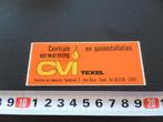 sticker den burg texel CVI cv en gasinstallaties, Verzamelen, Ophalen, Zo goed als nieuw, Bedrijf of Vereniging