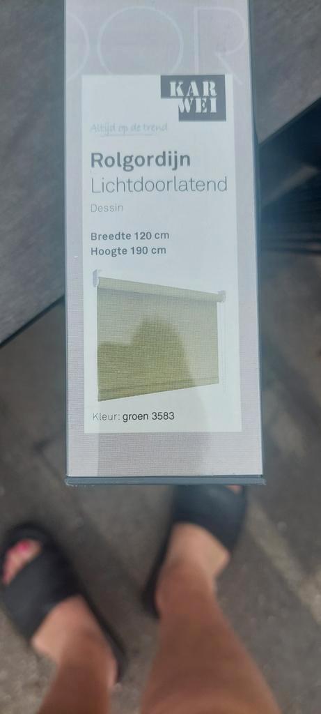 Rolgordijn groen, Huis en Inrichting, Stoffering | Gordijnen en Lamellen, Zo goed als nieuw, 150 tot 200 cm, Groen, Ophalen