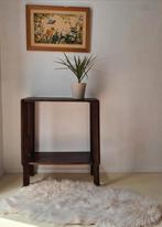 Vintage donker hout tafeltje, Ophalen, 50 tot 100 cm, Zo goed als nieuw, 25 tot 50 cm