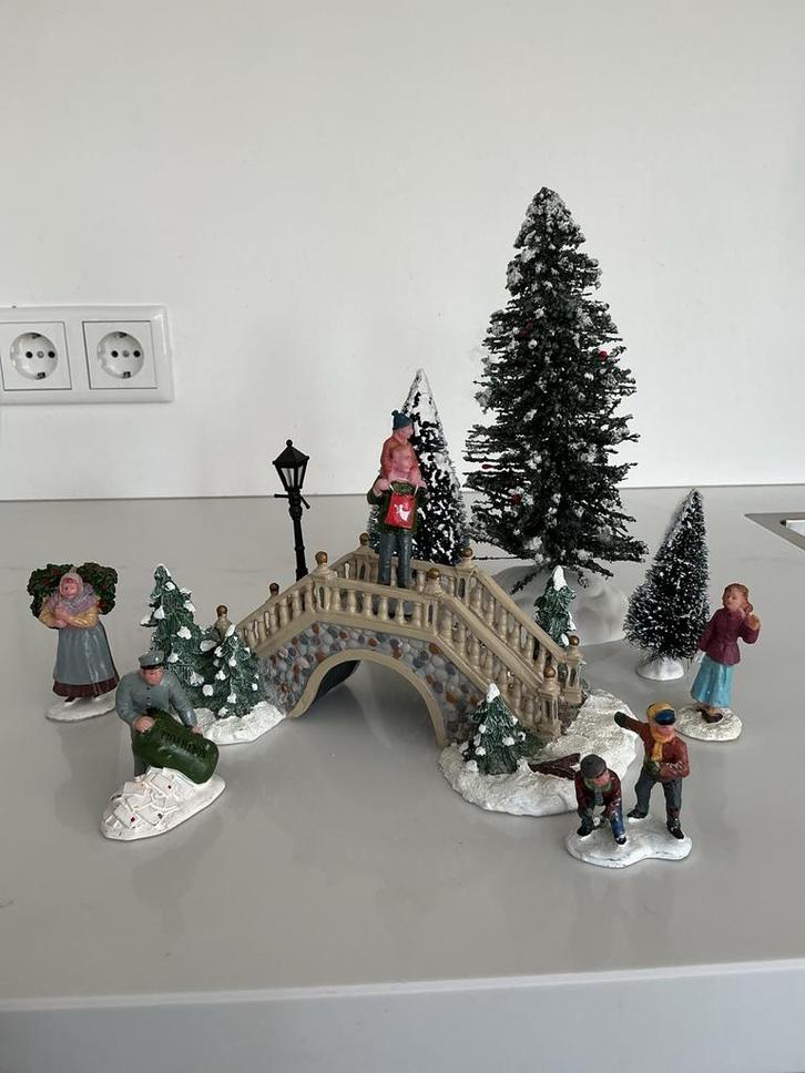 Kerstdorp aanvullingen Brug en Figuren lemax, Diversen, Kerst, Gebruikt, Ophalen of Verzenden