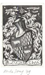 0138 Ex Libris Nederland : Maarten de Jong, 1949, Antiek en Kunst, Verzenden