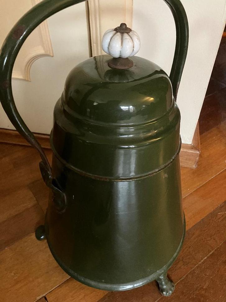 Vintage geëmailleerde as emmer, Antiek en Kunst, Antiek | Emaille, Ophalen