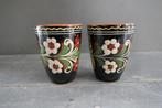 Vintage aardewerk bekers Hongarije, Verzenden, Zo goed als nieuw, Overige stijlen, Kop(pen) en/of Schotel(s)