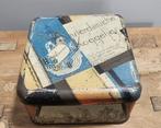 LEUK OUD BROCANT BLIK van "AMSTERDAMSCHE KOGGETJES", Ophalen of Verzenden, Gebruikt, Koek(jes), Overige merken