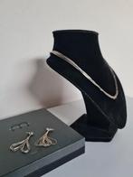 Vintage Navajo 925 zilveren ketting oorbellen liquid zilver, Ophalen of Verzenden, Zo goed als nieuw, Zilver, Zilver