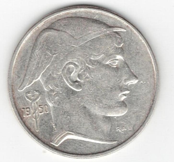 25-2062 Belgie 20 franc 1950, Postzegels en Munten, Munten | Europa | Niet-Euromunten, Losse munt, België, Zilver, Verzenden